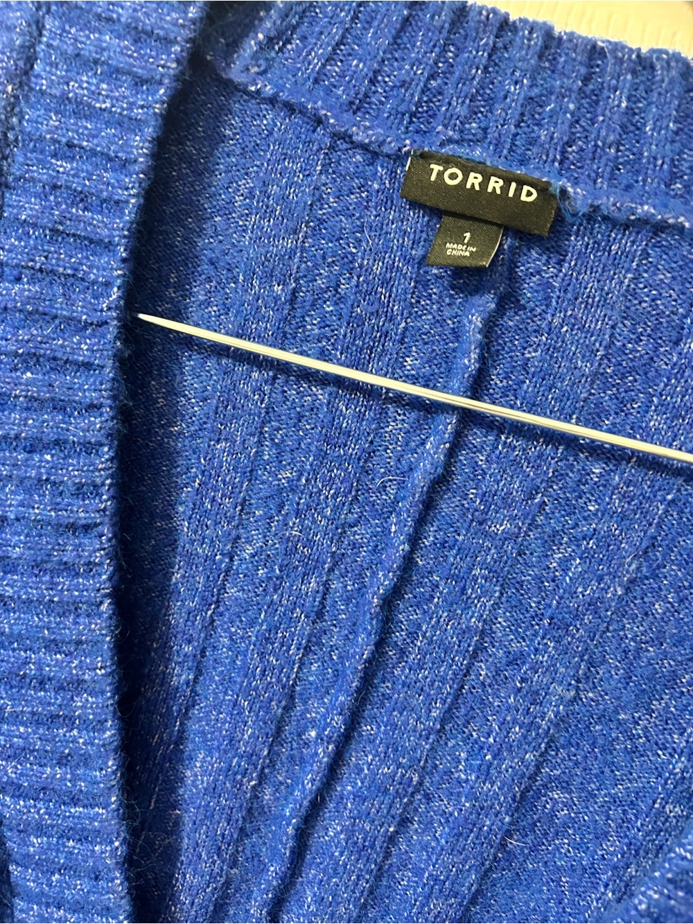 torrid Cobalt Blue Ribbed Button Cardigan - Picture 3 of 3